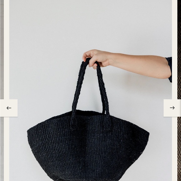 Abby Alley Black Sisal Market Tote NWOT ****SOLD OUT**** - Picture 2 of 8